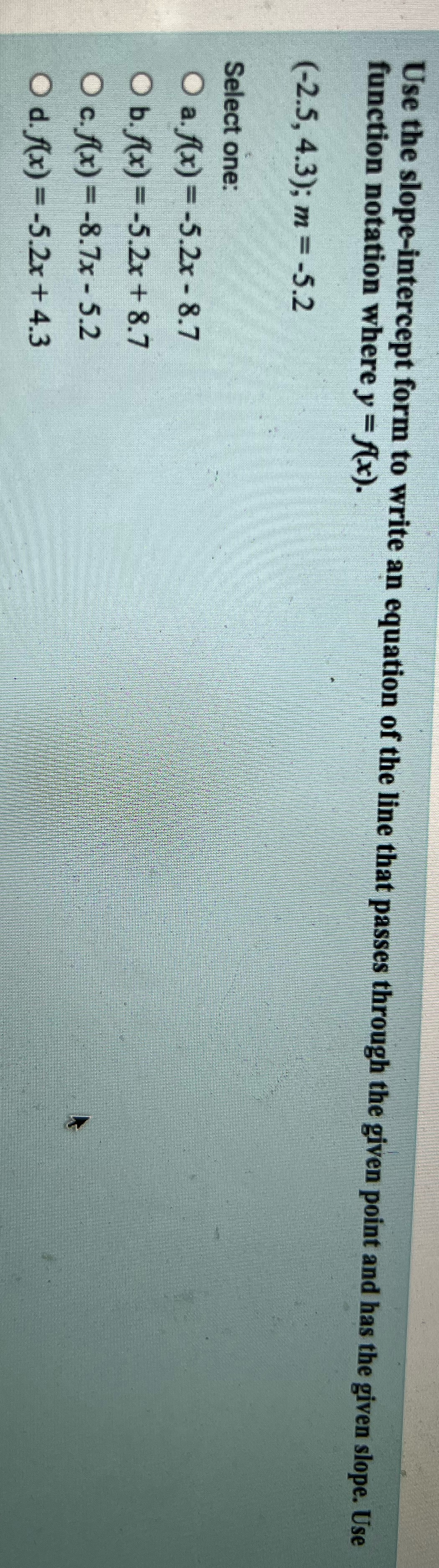 What is the correct answer? Use the