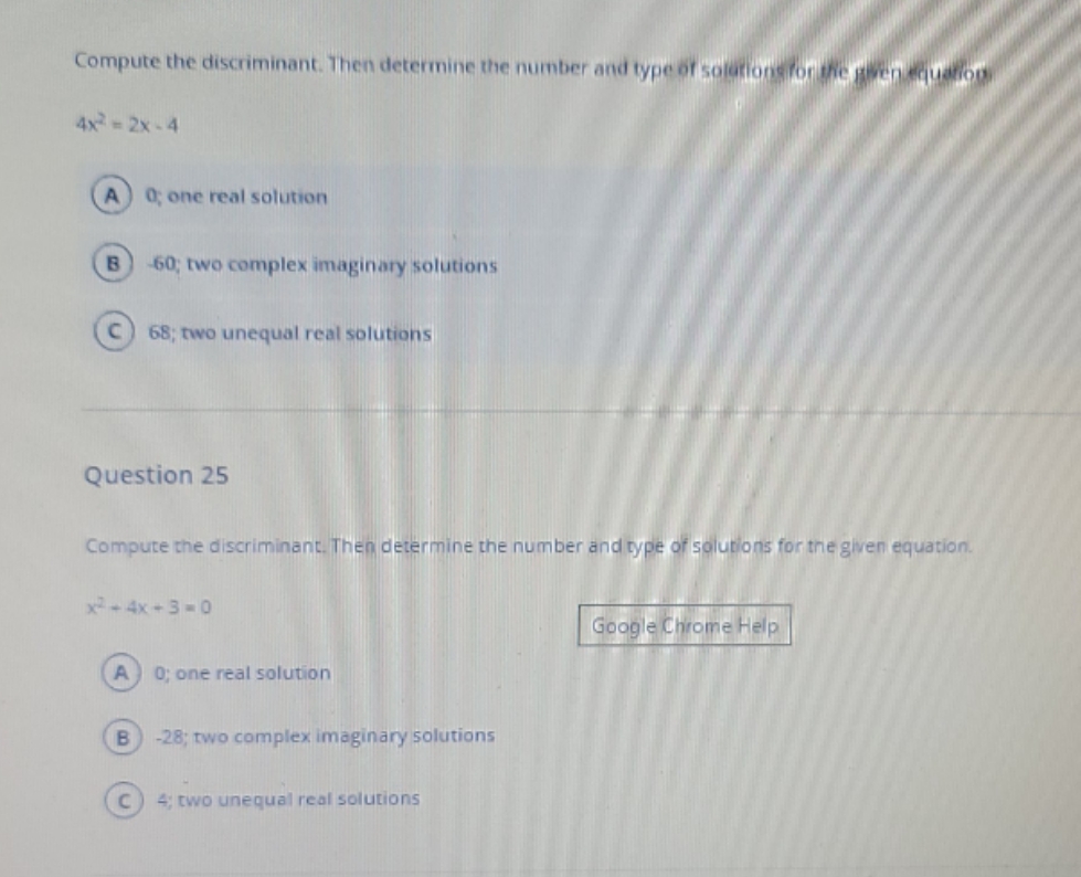 24. compute the discrimination. then determine
