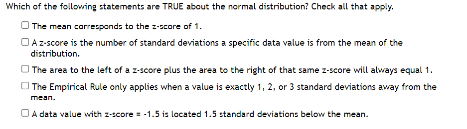 1. Which of the following statements are TRUE