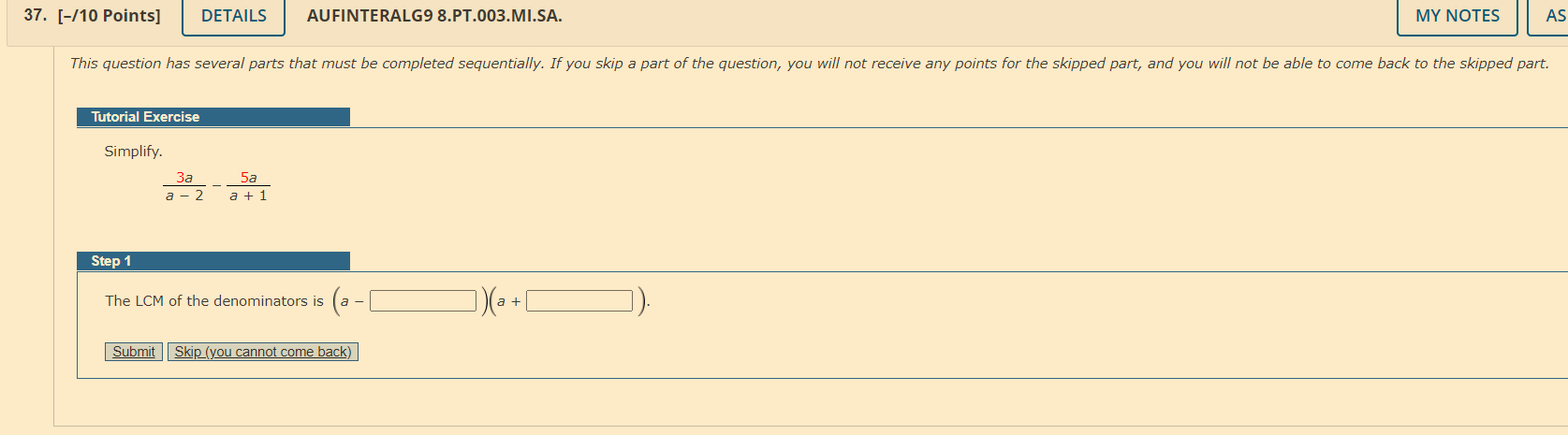 16. [-/1 Points] DETAILS AUFINTERALG9 7.PT.001.