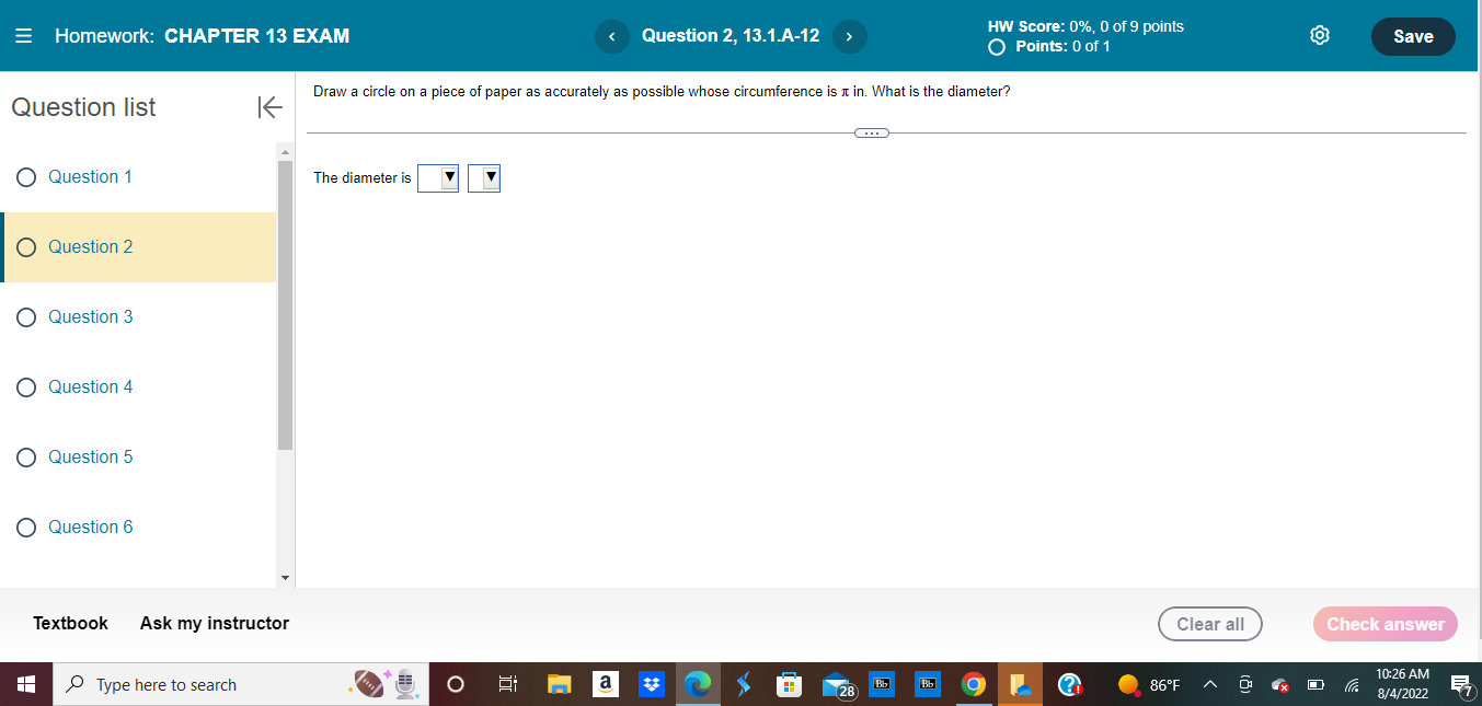 Choose an appropriate English measure to measure