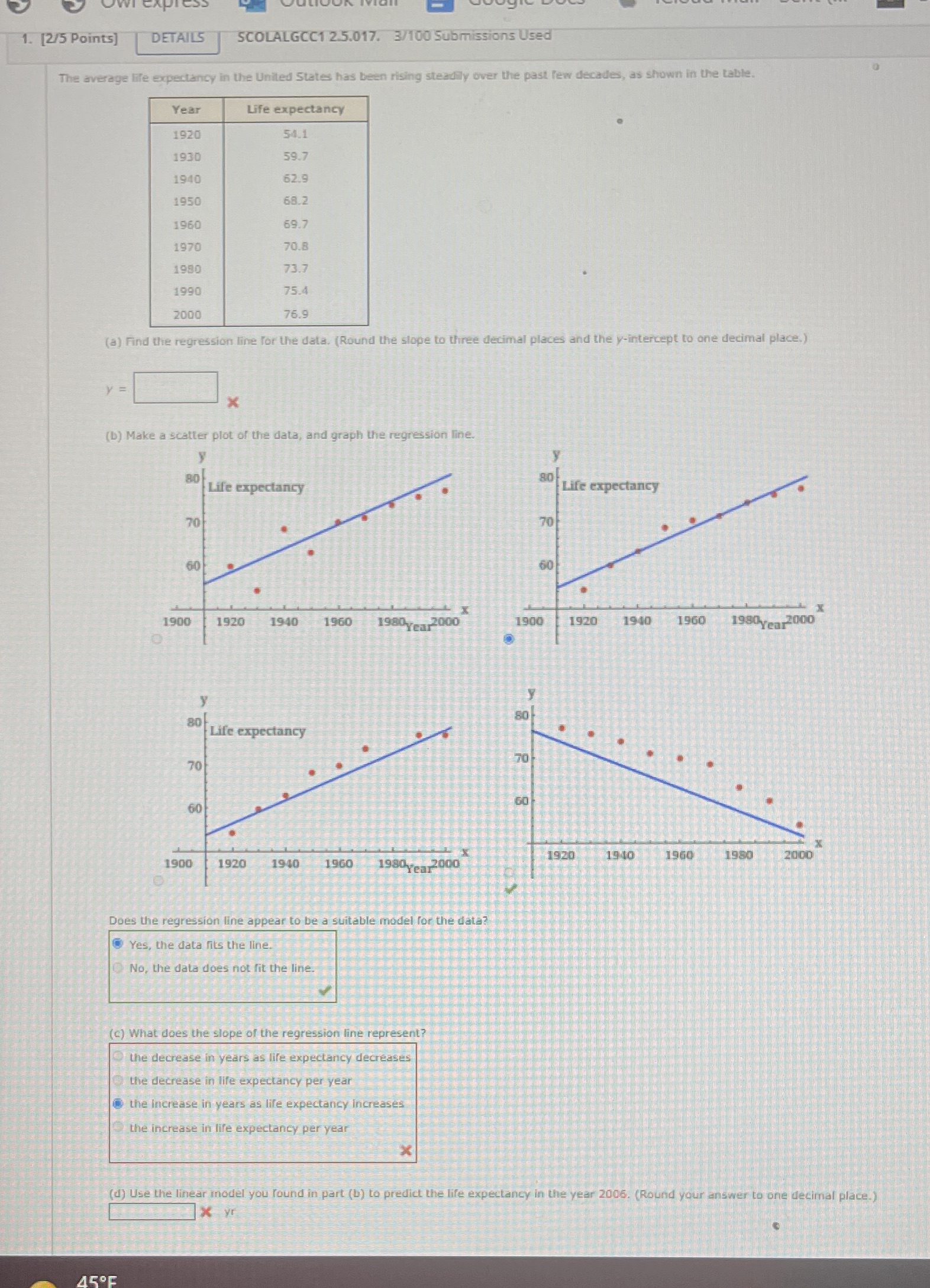 1. [2/5 Points] DETAILS SCOLALGCC1 2.5.017. 3/100