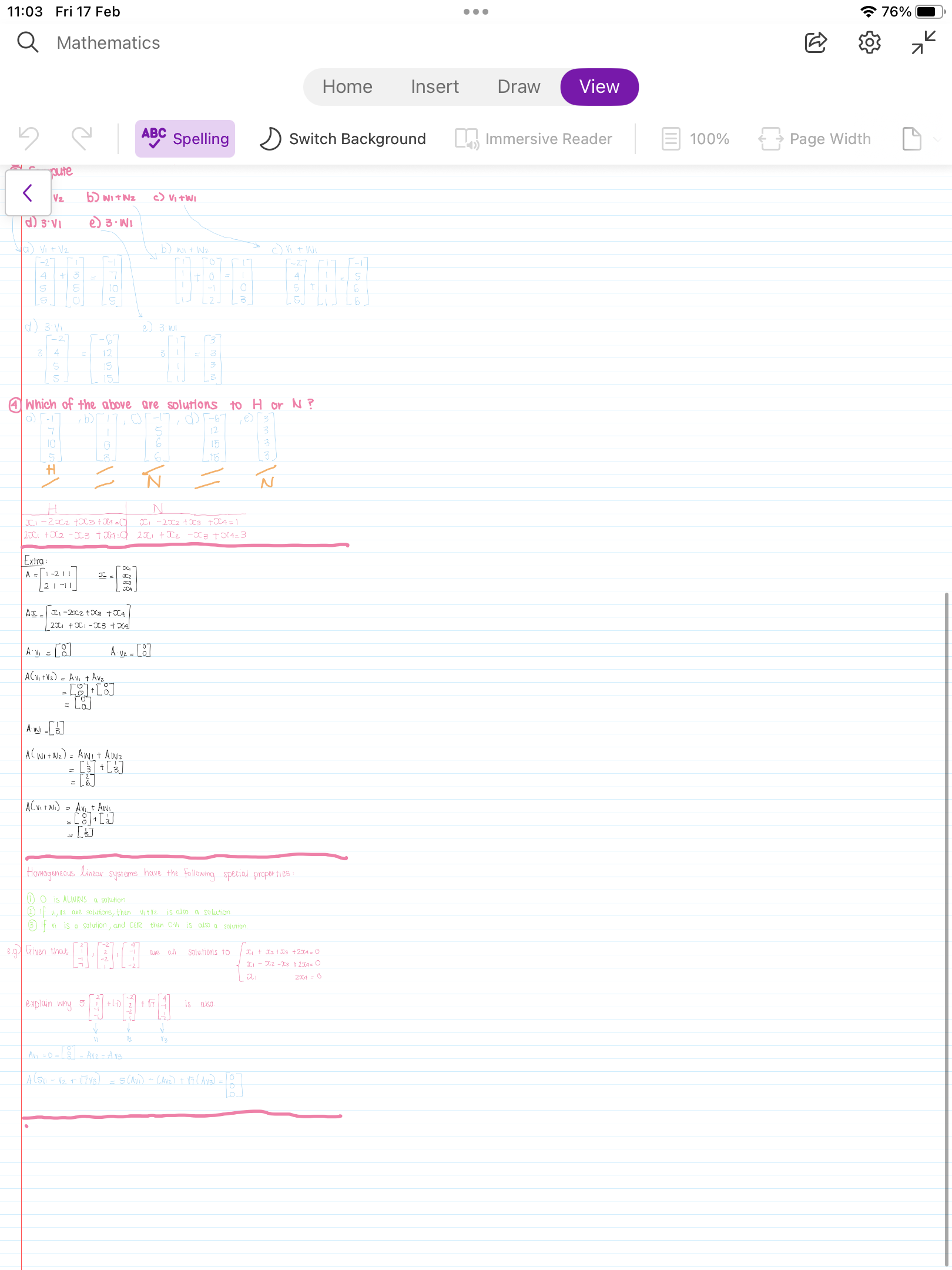 11:03 Fri 17 Feb . . 76% Mathematics Home Insert