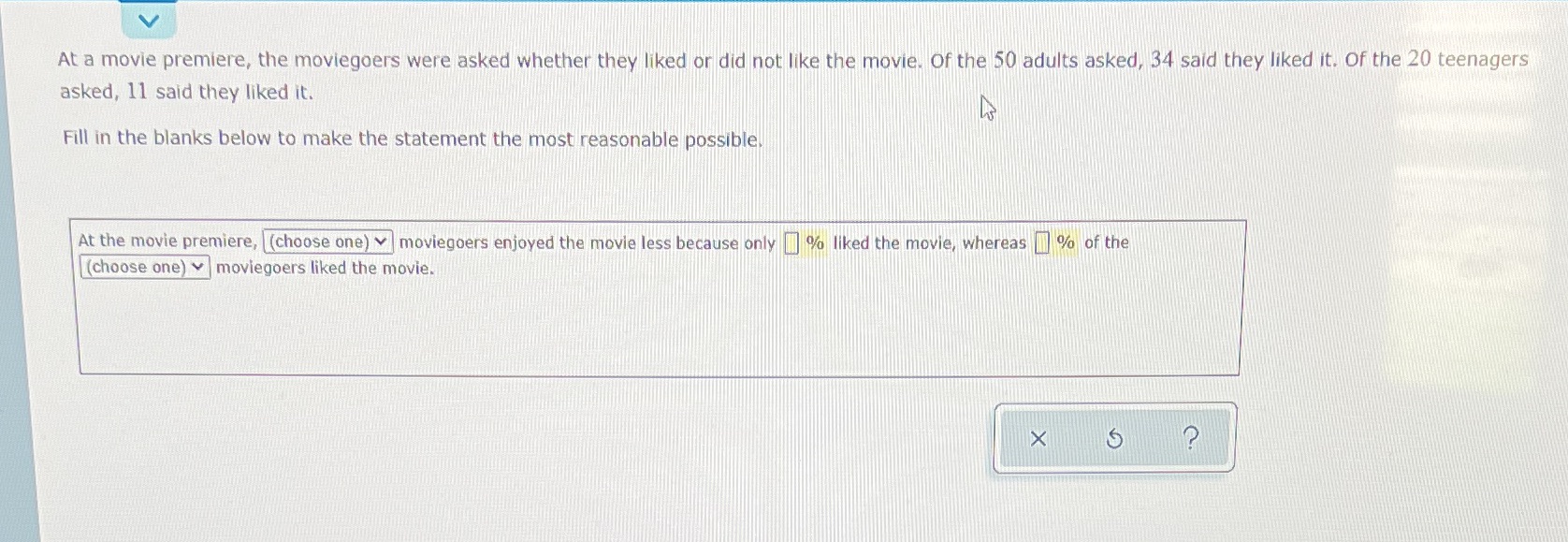 At a movie premiere, the moviegoers were asked