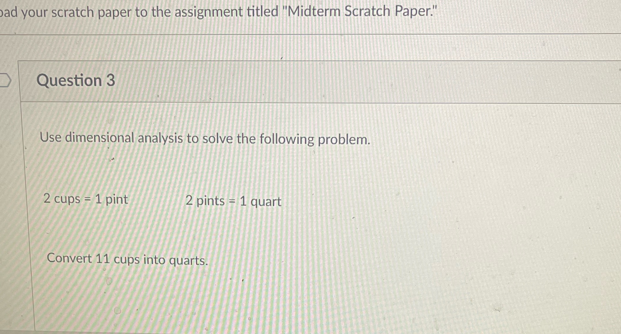 ad your scratch paper to the assignment titled