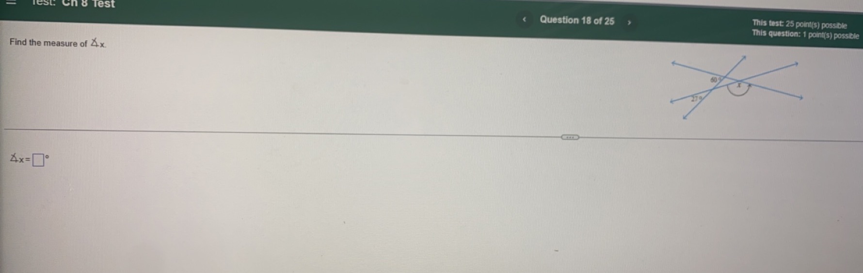 Q18: Test Question 18 of 25 This test: 25