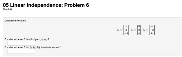 q6 kindly correctly 05 Linear Independence: