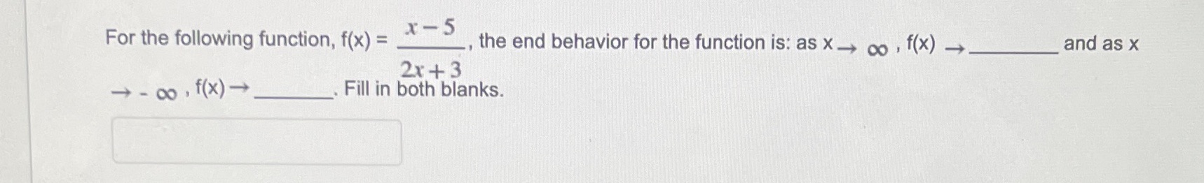 I need help solving rational functions for end
