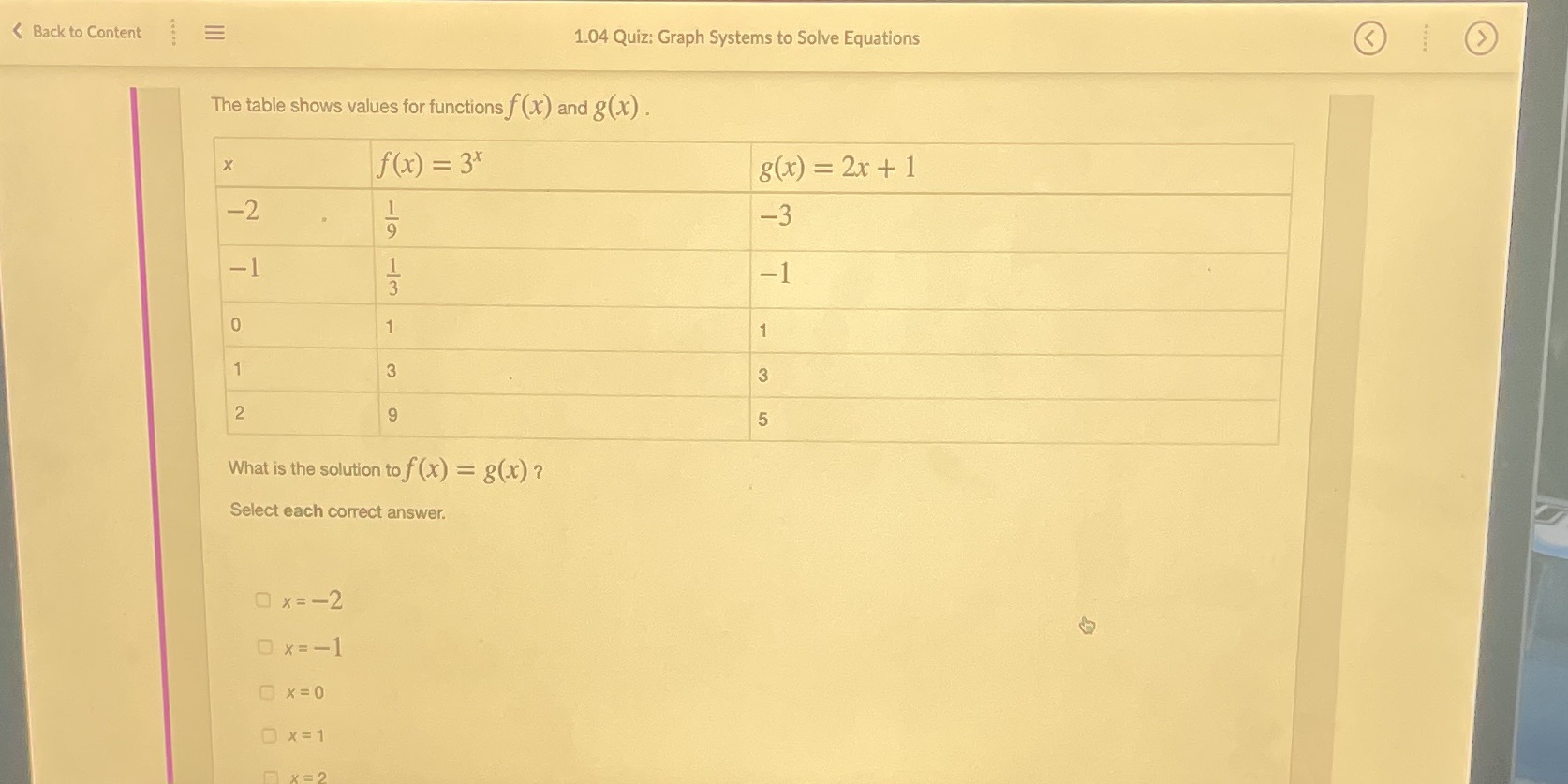 < Back to Content E 1.04 Quiz: Graph Systems to