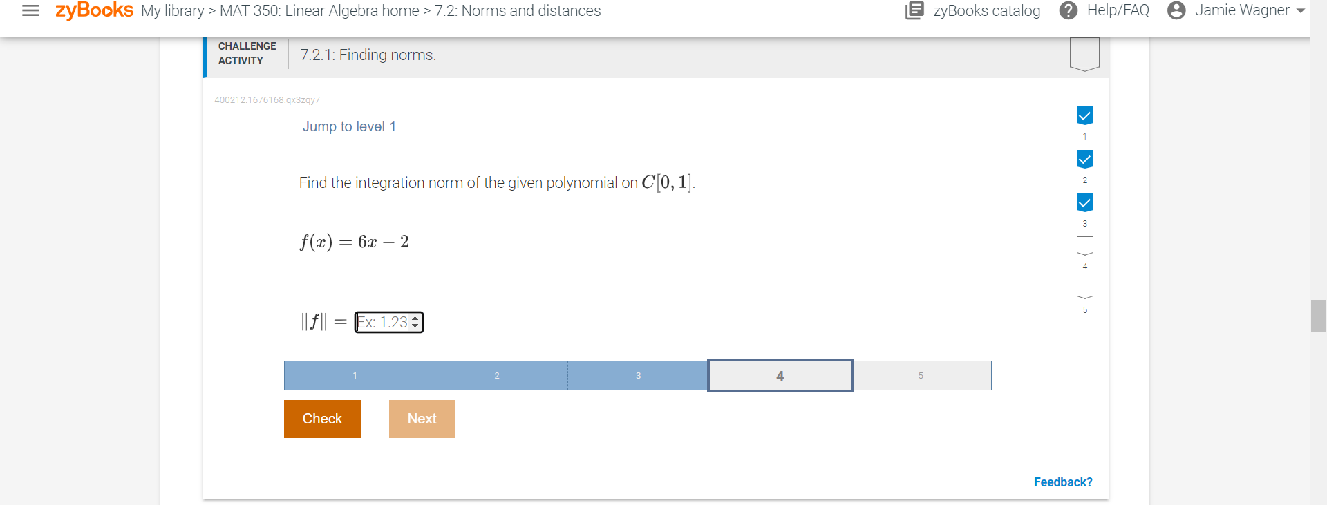 =zyBooks My library  style=