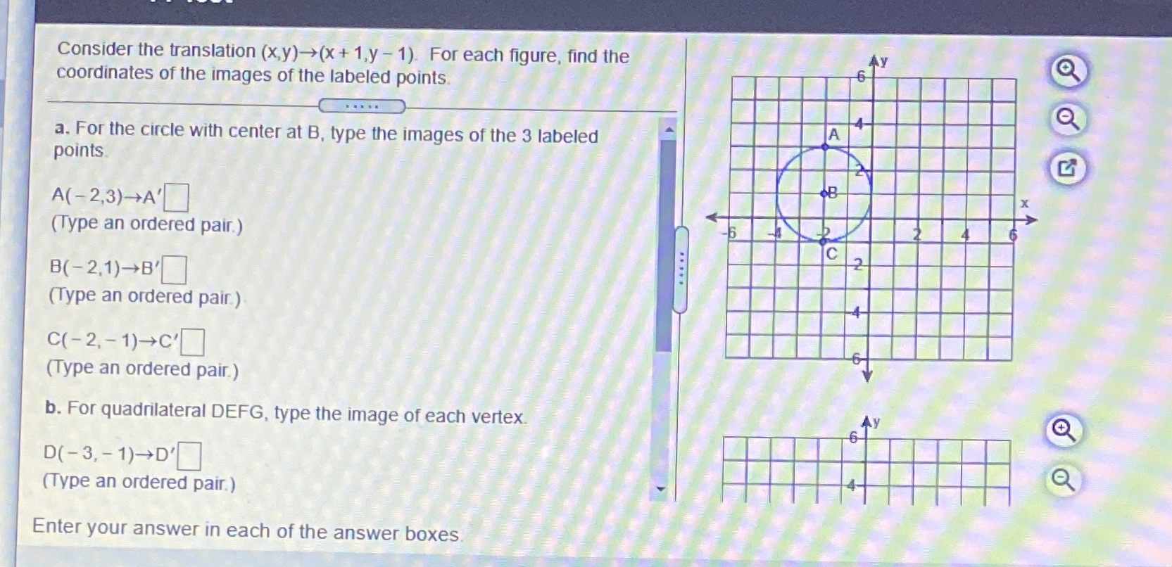 Consider the translation (x,y)- style=