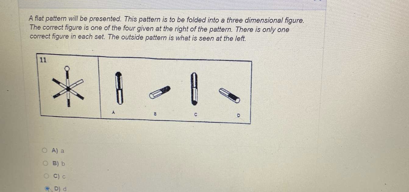 spactial relations A flat pattern will be
