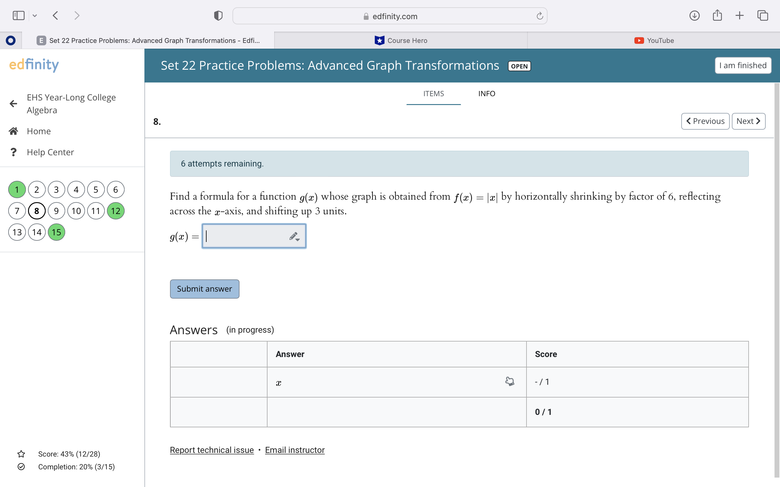 edfinity.com C + E Set 22 Practice Problems: