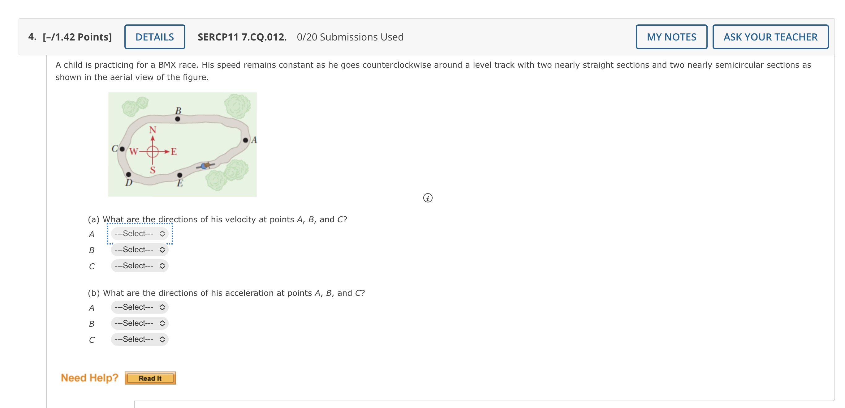 4. [-/1.42 Points] DETAILS SERCP11 7.CQ.012. 0/20