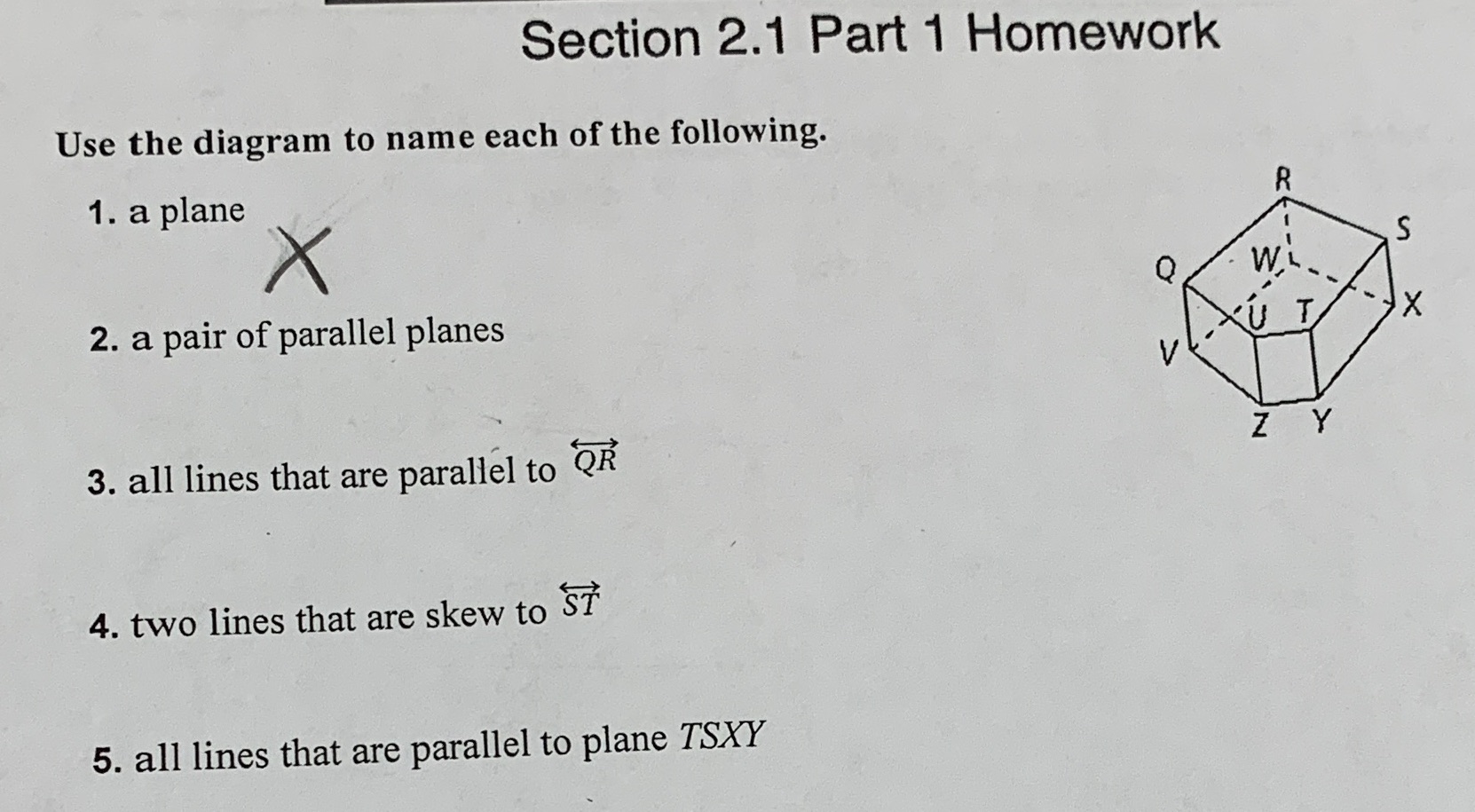 i need help with this for my homework Section 2.1