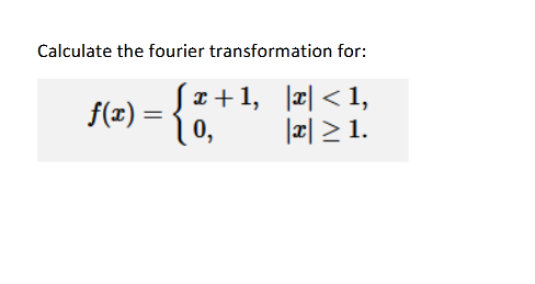 please solve on page Calculate the fourier