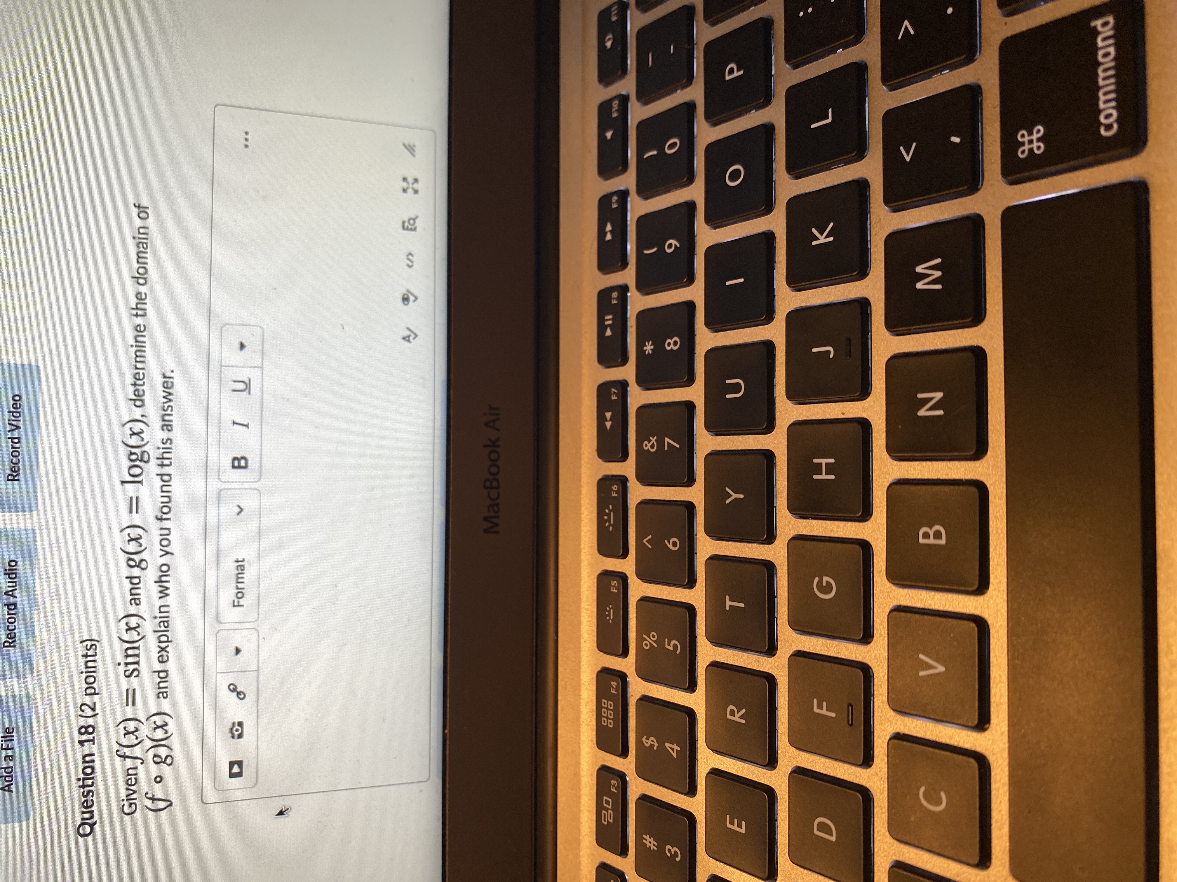 Add a File Record Audio Record Video Question 18