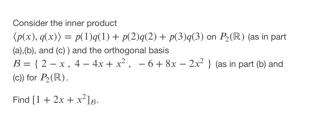 Thank you Consider the inner product (1)06),