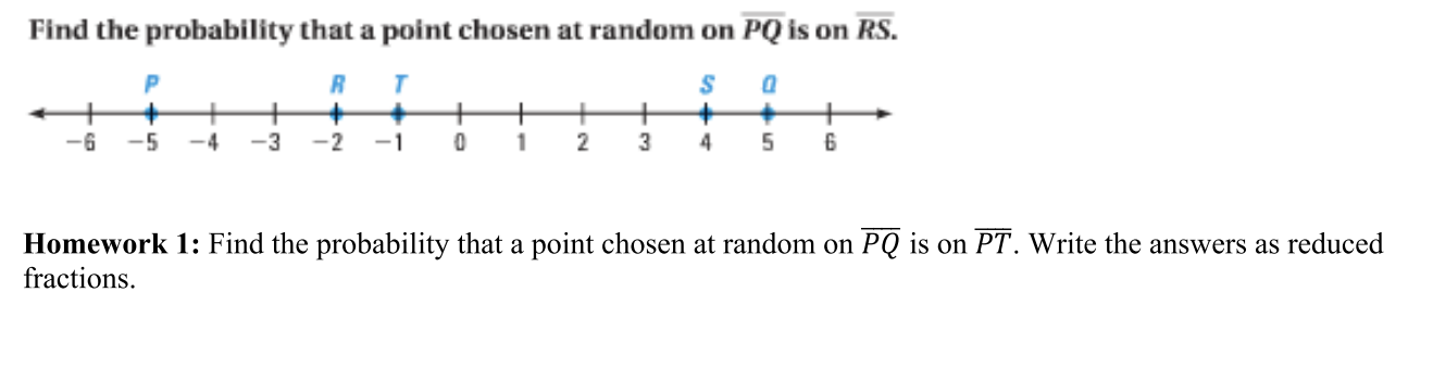 Find the prohabllity that a point chosen at
