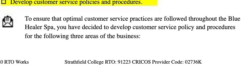 Develop customer service policies and procedures.