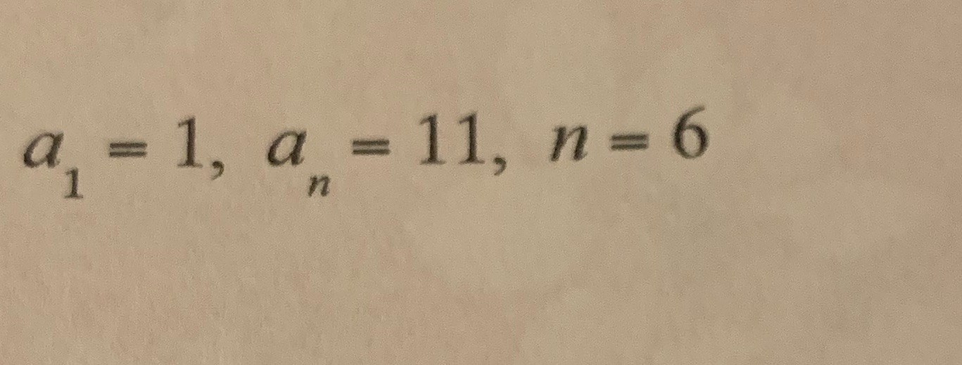 Evaluate each arithmetic series describe \f