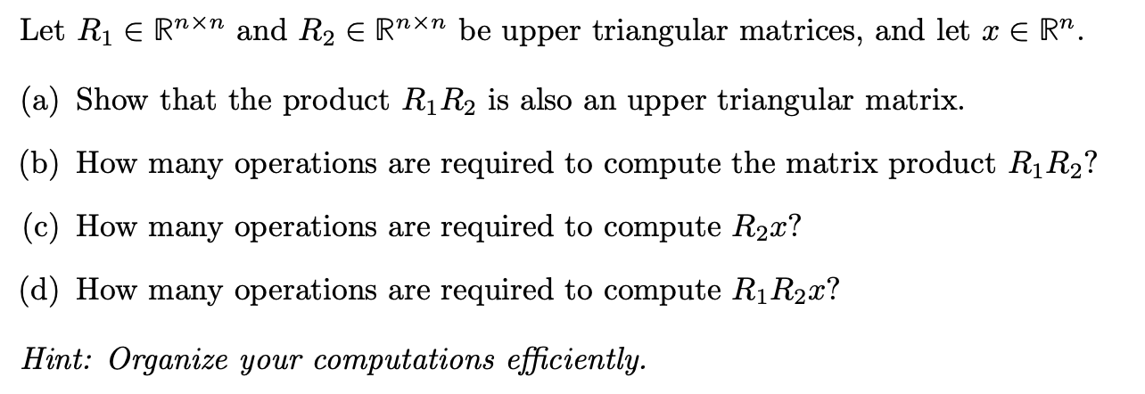 matrix numerical analysis Let R1 6 Him\" and R2 E
