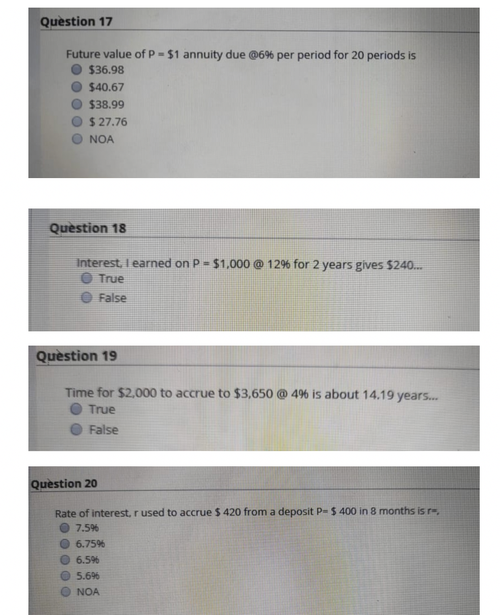 ANSWER THE FOLLOWING Question 25 Number of