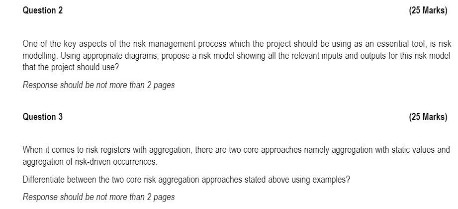 Question 2 {25 Marks) One of the key,t aspects of