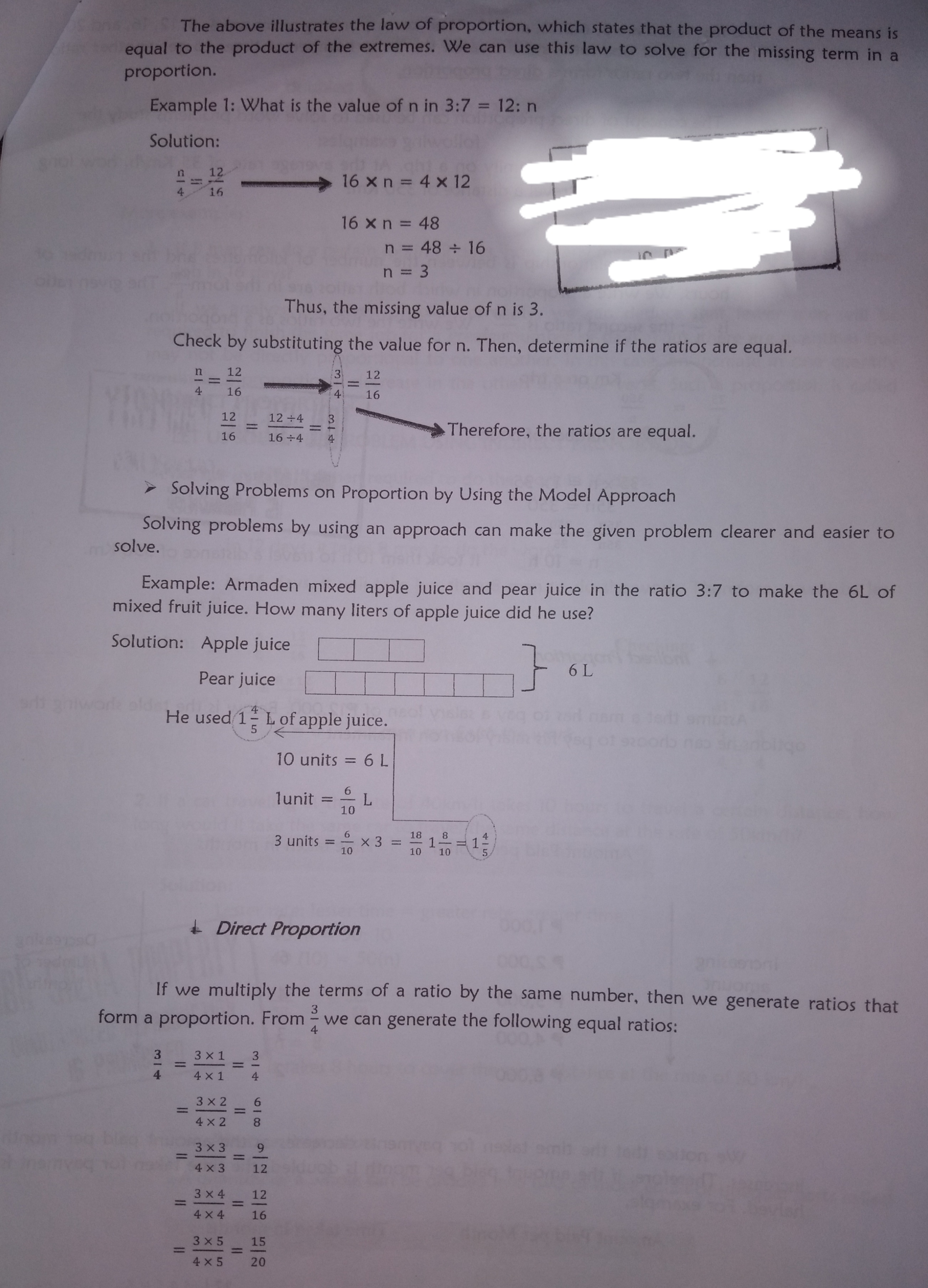 Exercises: MODULE 3 LINKING RATIO, RATE, AND