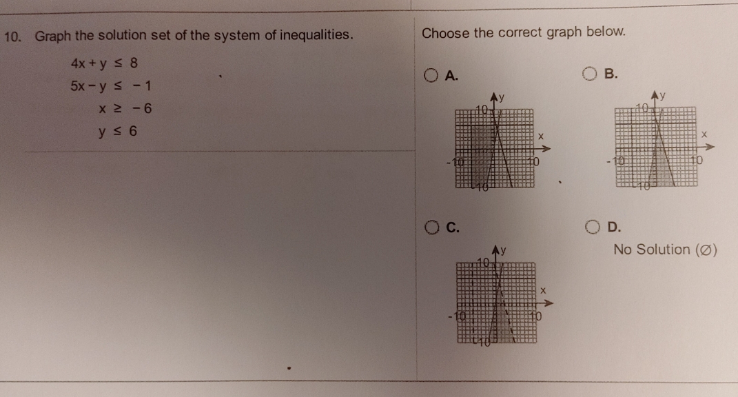 unit 3 homework 10. Graph the solution set of the
