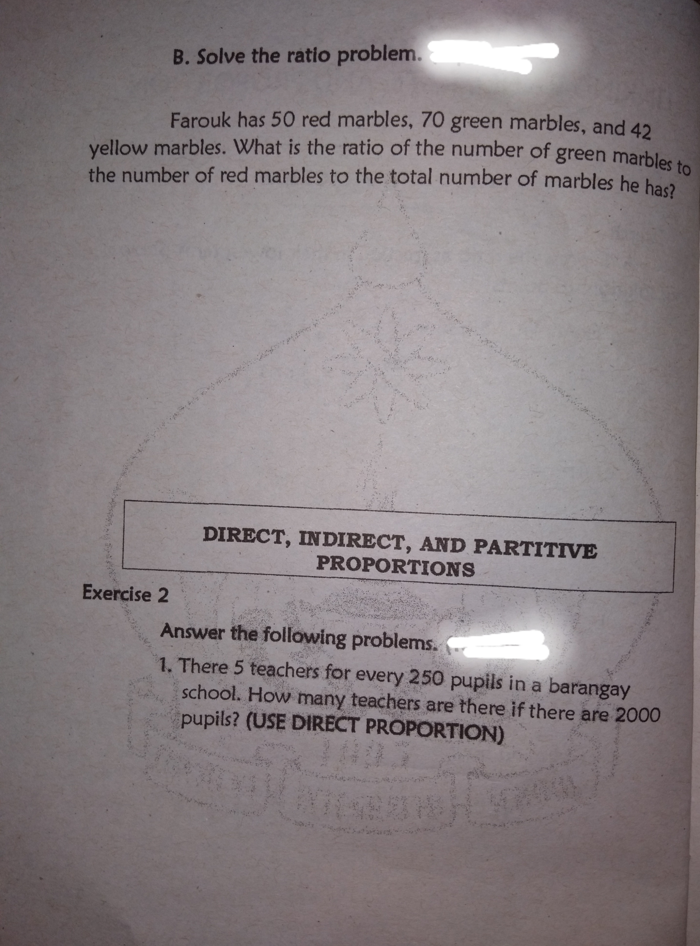 Exercises: MODULE 3 LINKING RATIO, RATE, AND
