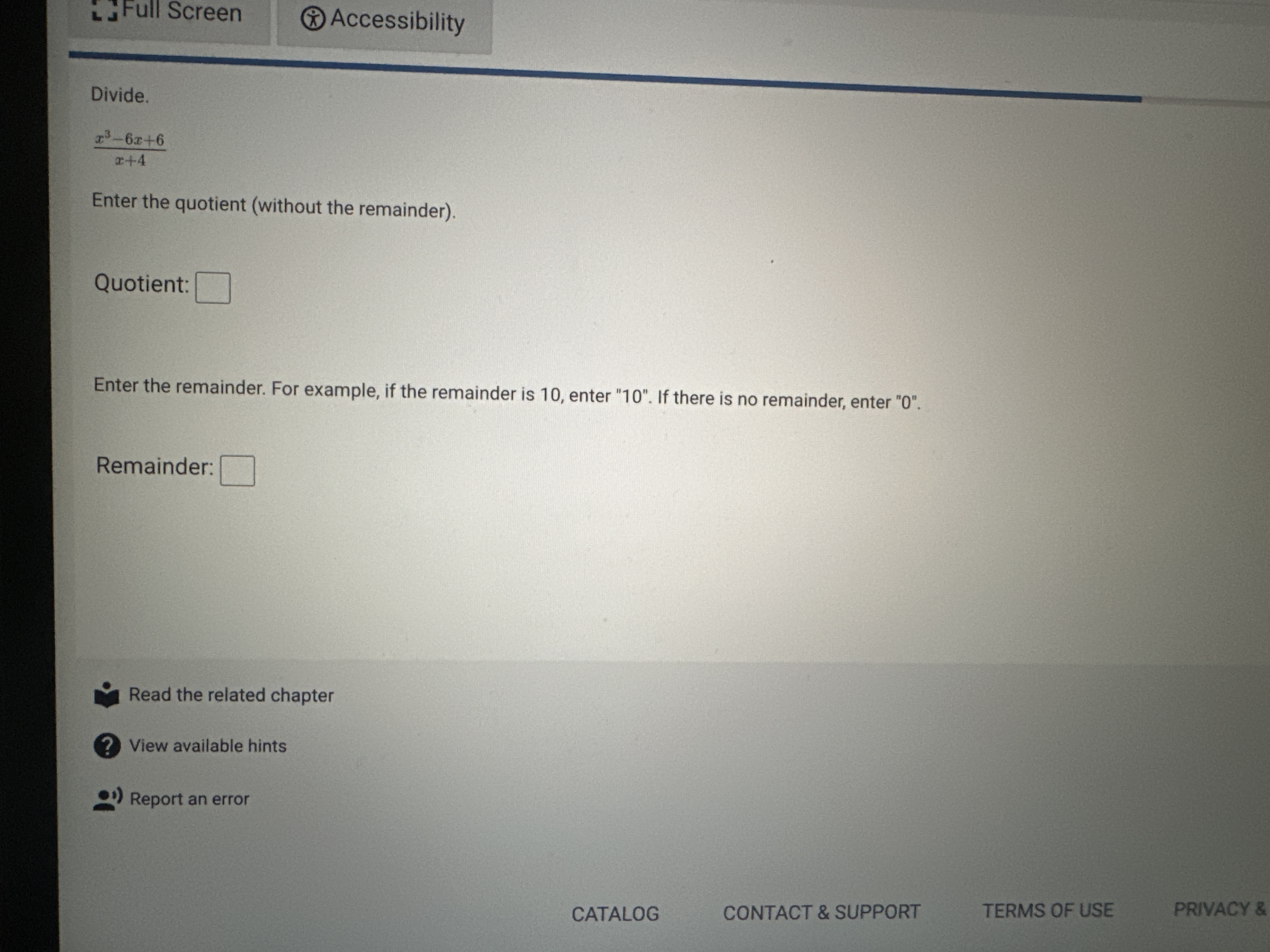 La Full Screen Accessibility Divide. x3-6x+6 2+4
