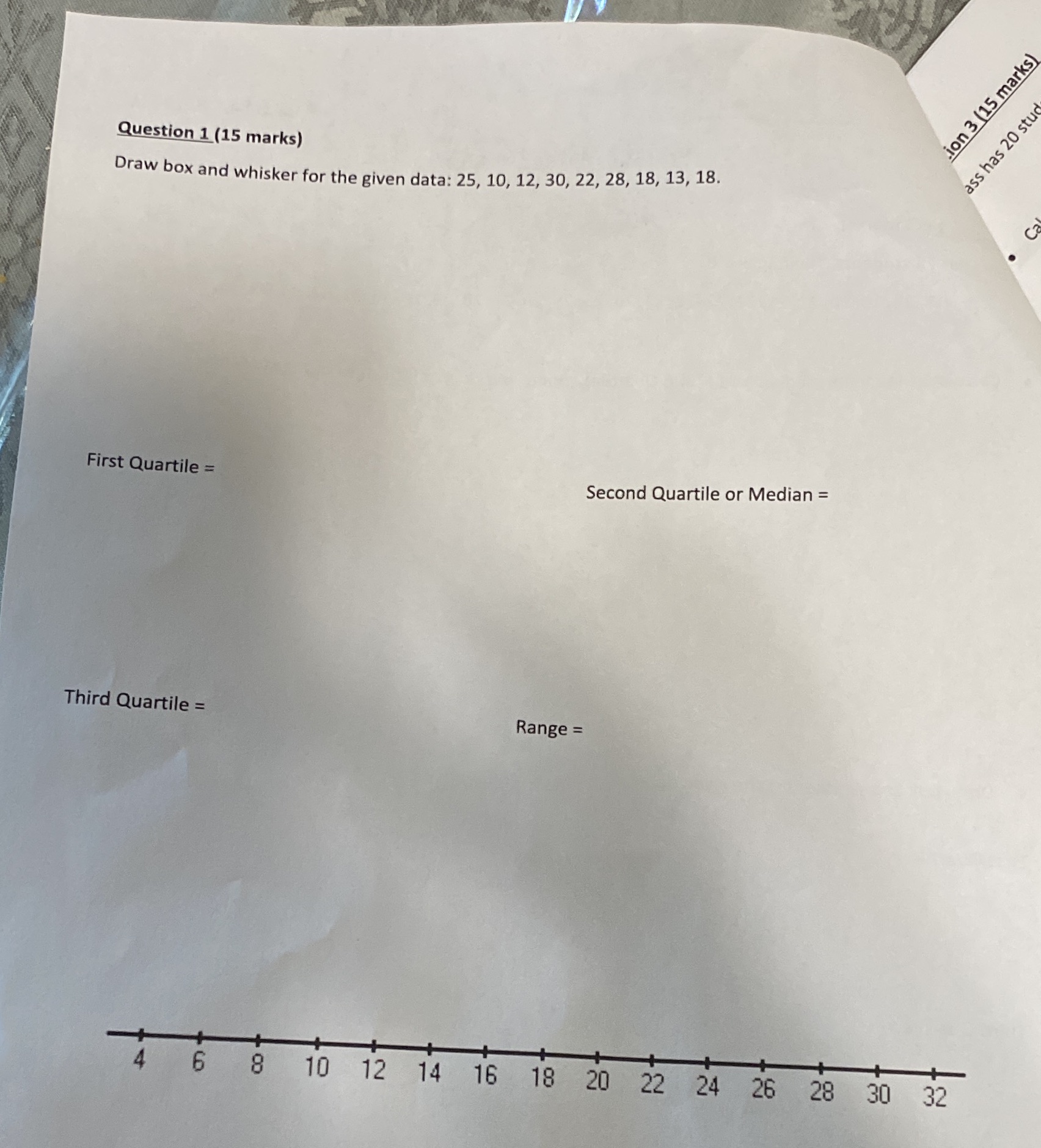 Please show all necessary steps ion 3 (15 marks)