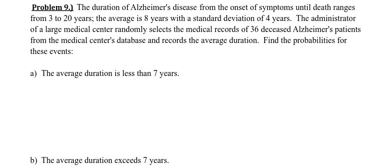 Emblem The duration of Alzheimer's disease from
