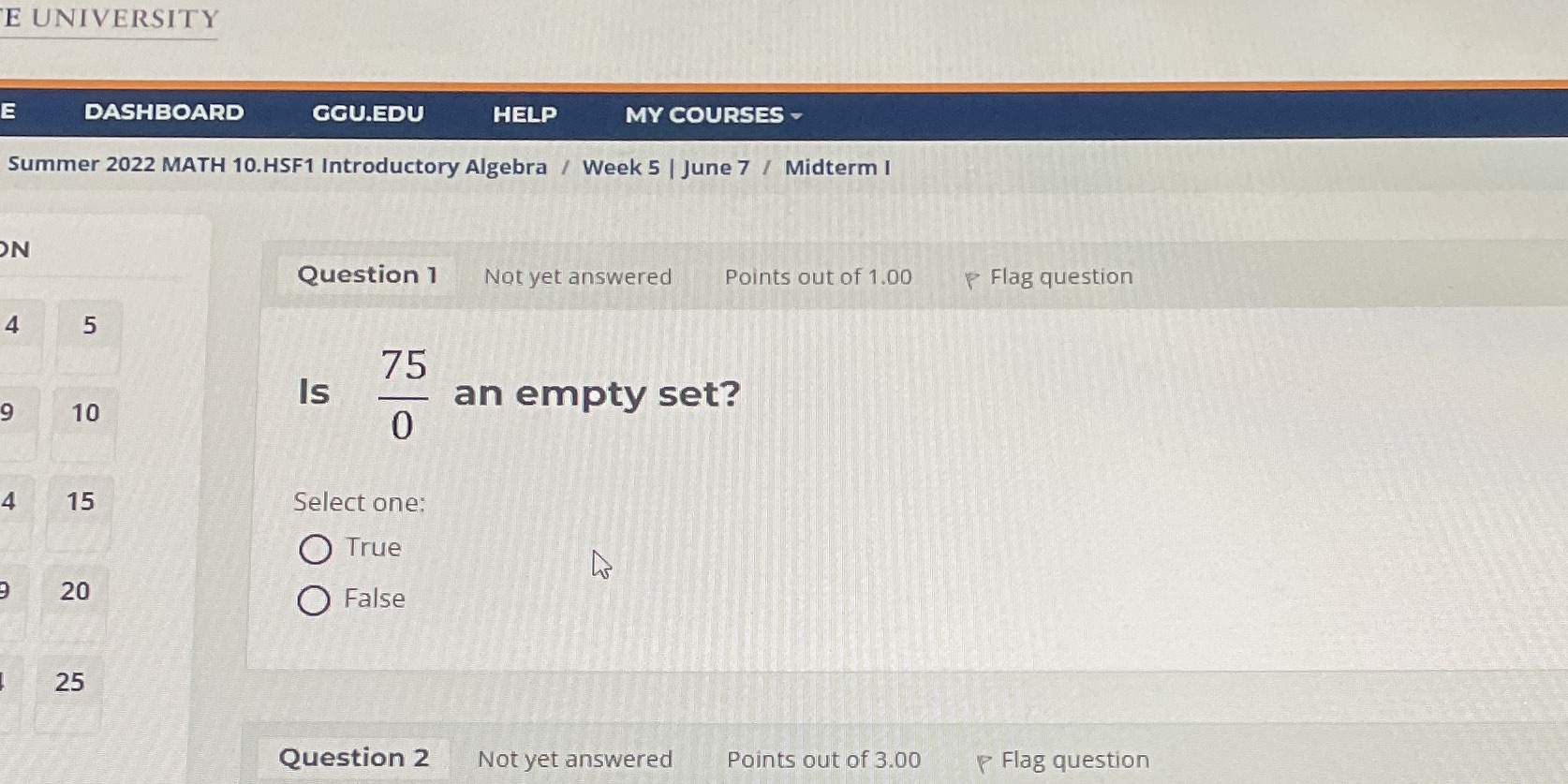 E UNIVERSITY E DASHBOARD GGU.EDU HELP MY COURSES