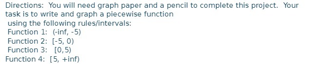 Directions: You will need graph paper and a