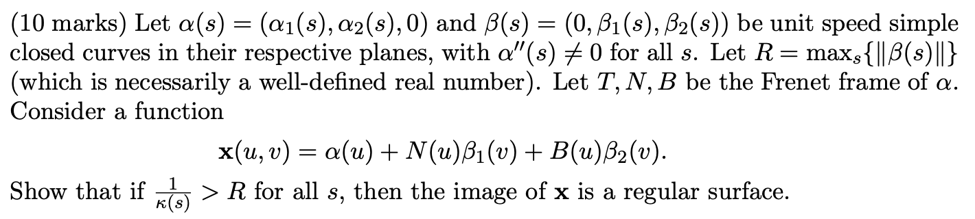 Please solve this. (10 marks) Let (1(8) 2