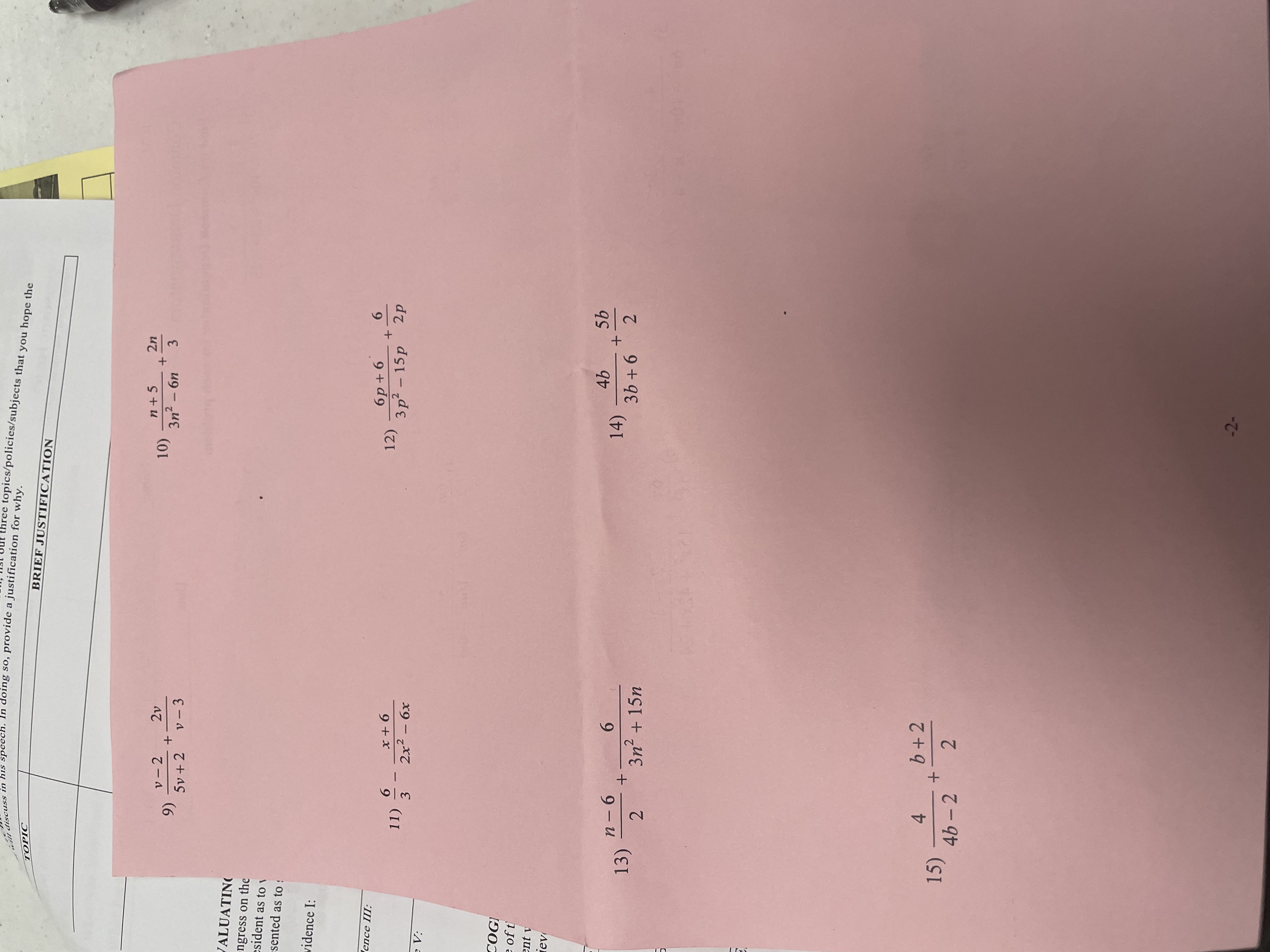 will discuss in doing so, provide a justification