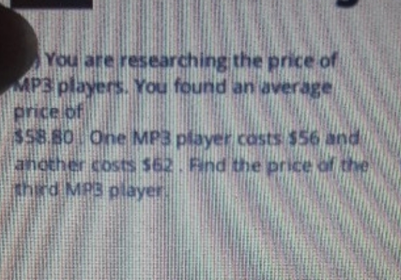 only need the equation I want to solve it on my