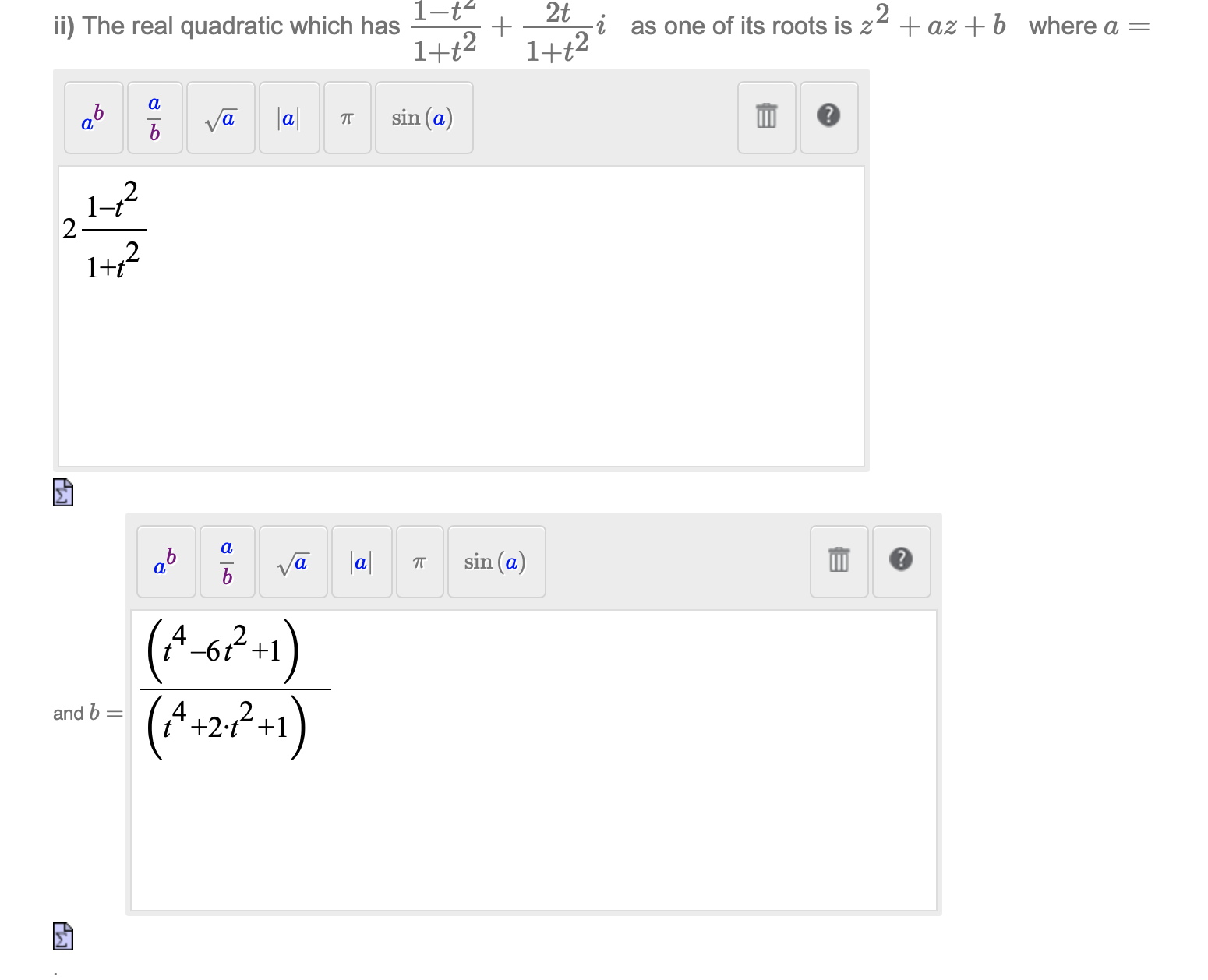 _ 1t2 2t 2' 1+t2 1+t2 where t is a real