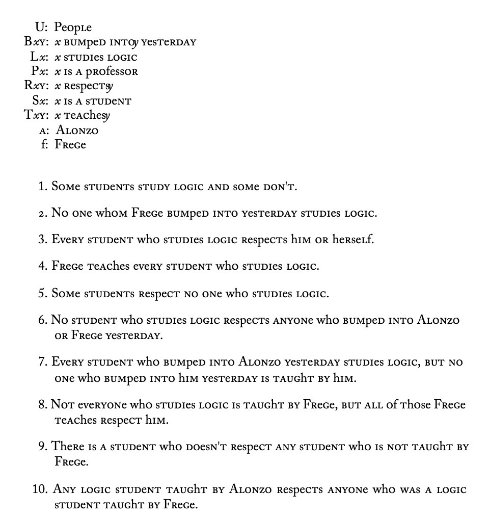 U: People BxY: x BUMPED INTOy YESTERDAY Lx: x