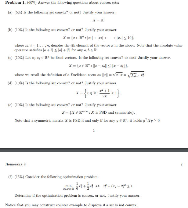 Problem 1. (60%) Answer the following questions