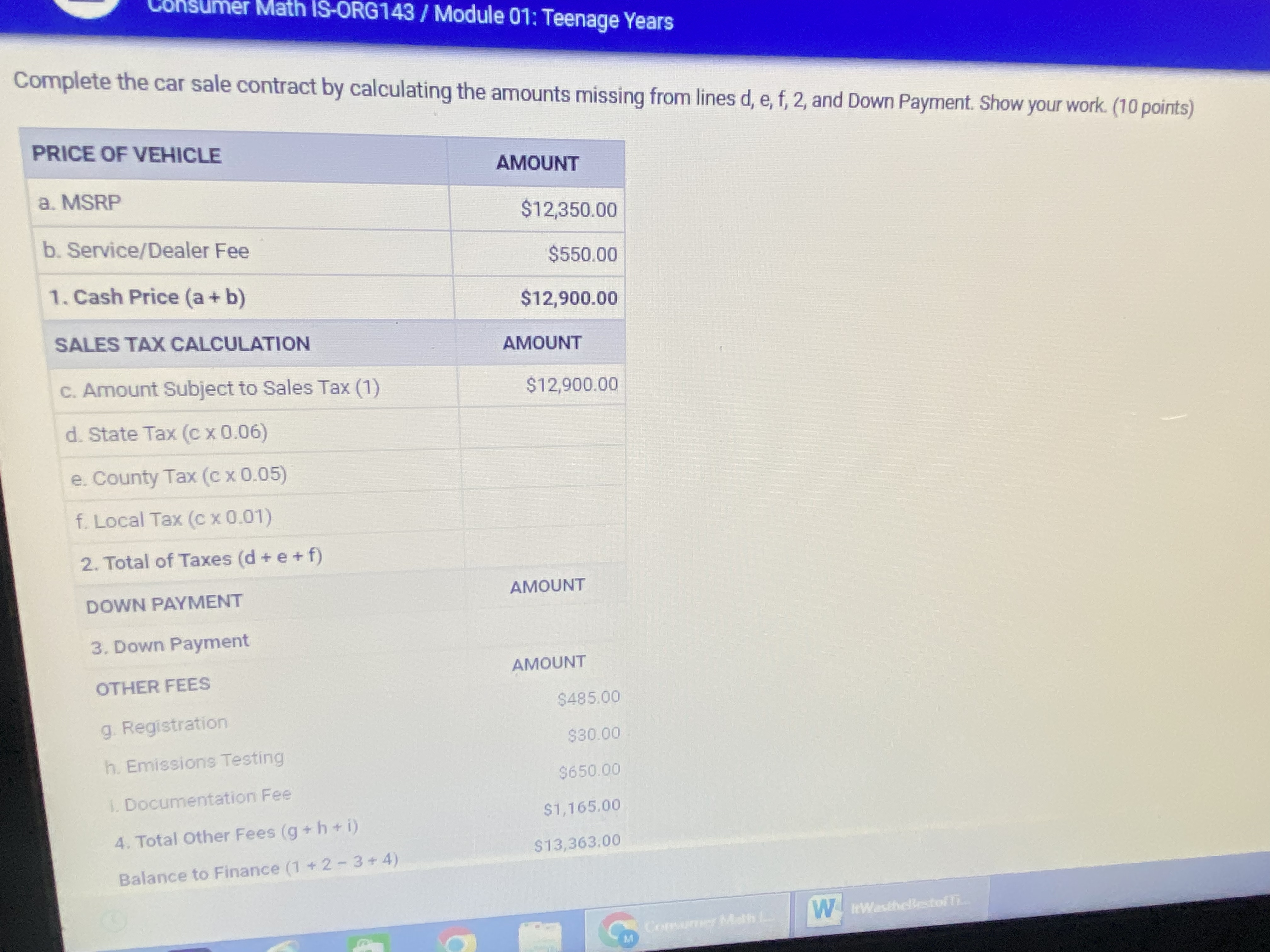\fConsumer Math IS-ORG143 / Module 01: Teenage