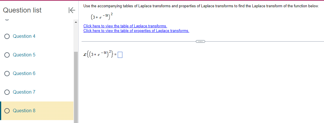 Determine the inverse Laplace transform of the