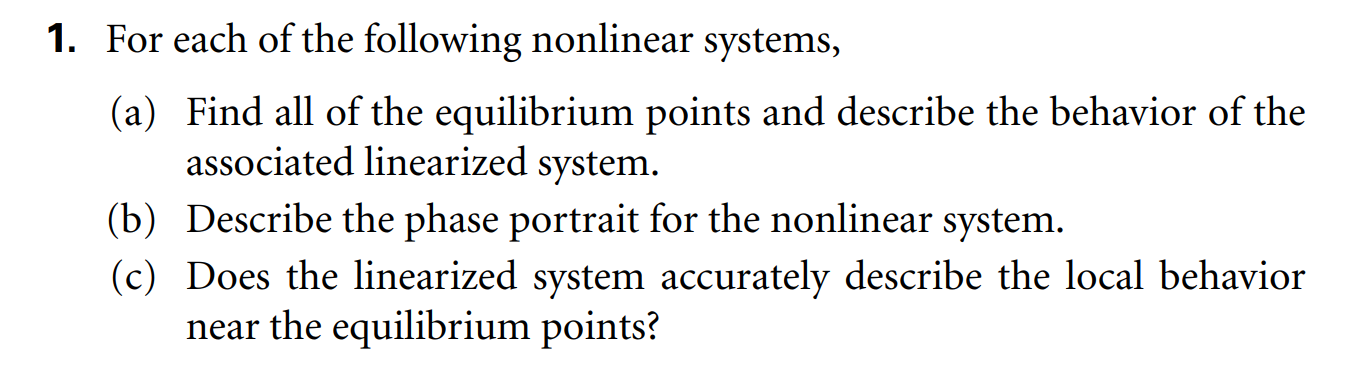 IV = 21. For each of the following nonlinear