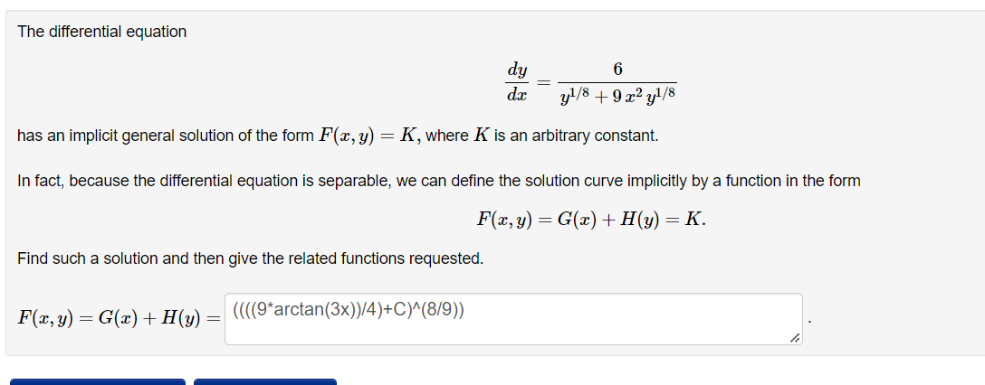 The differential equation _ 6 d1; ylf8+gw2ylf8