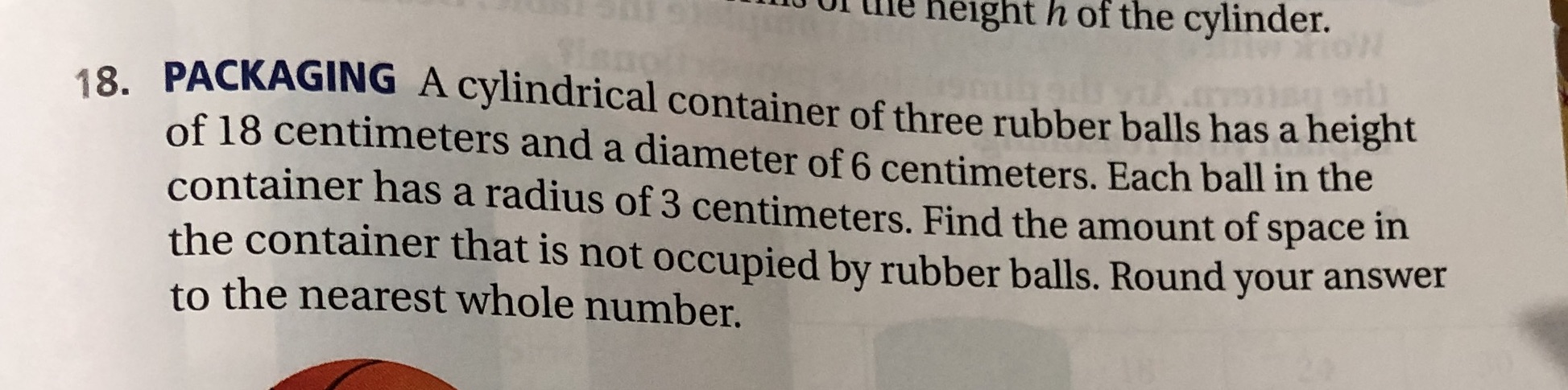 JI tie height h of the cylinder. 18. PACKAGING A