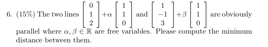 6. (15%) The two lines +3 i are obviously