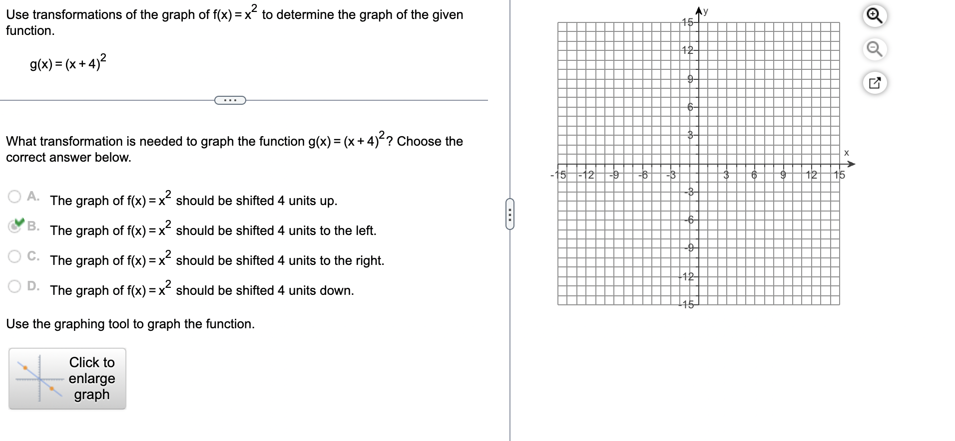 Graph the given functions, f and g, in the same