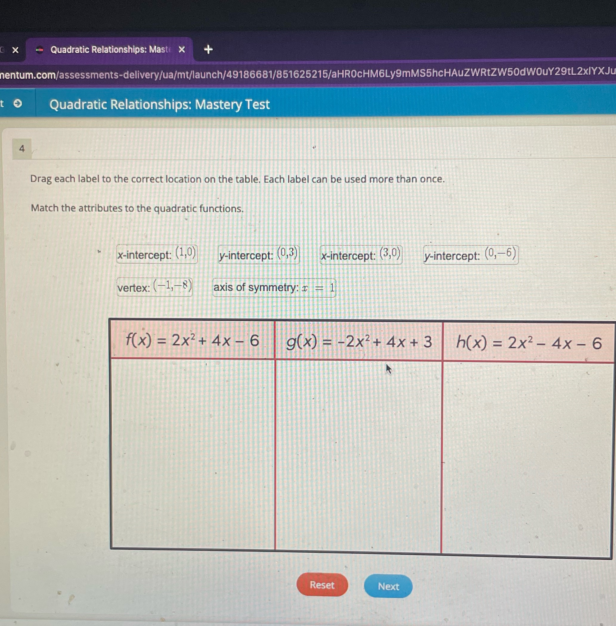 X - Quadratic Relationships: Mast X